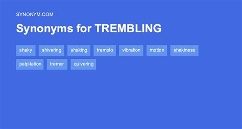 trembled synonym|another word for trembling.